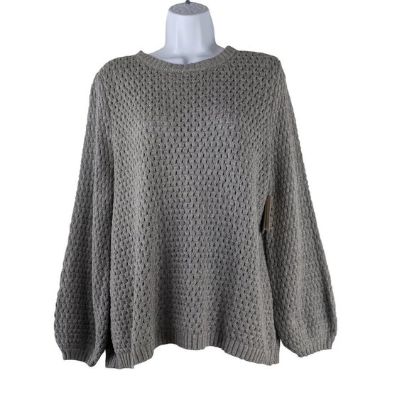 Nordstrom 14th & Union Gray Sweater Bell Sleeves - Picture 1 of 16